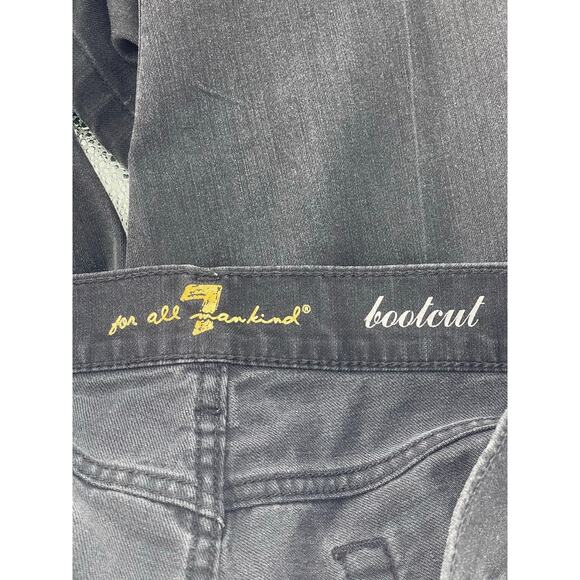 7FAM 7 For All Mankind Black Wash Denim Bootcut Jeans Women's Size 27 - Picture 7 of 8